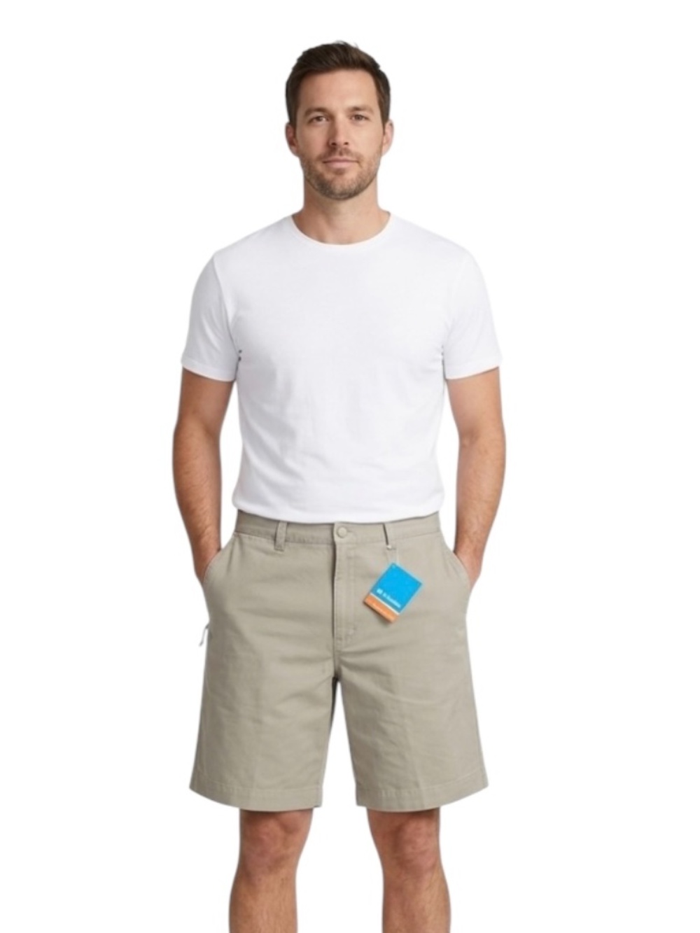 NWT Columbia Mens ROC Shorts Sz 38 Fossil Granite Cloth Omni-Shield Gorpcore
